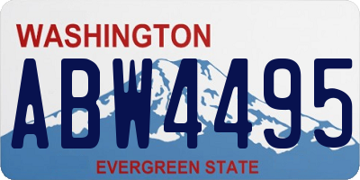 WA license plate ABW4495
