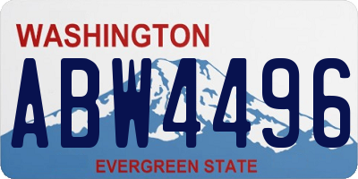 WA license plate ABW4496