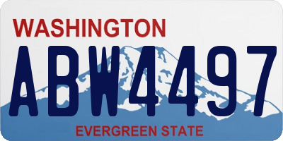 WA license plate ABW4497