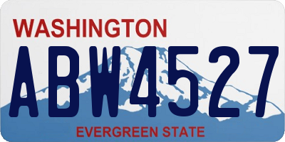 WA license plate ABW4527