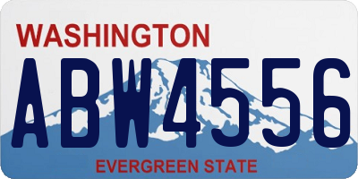 WA license plate ABW4556