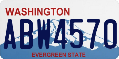 WA license plate ABW4570