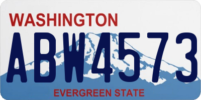 WA license plate ABW4573