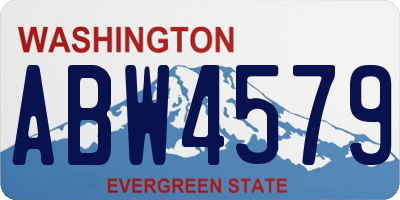 WA license plate ABW4579