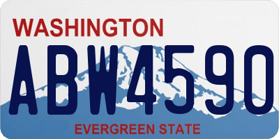 WA license plate ABW4590