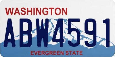 WA license plate ABW4591