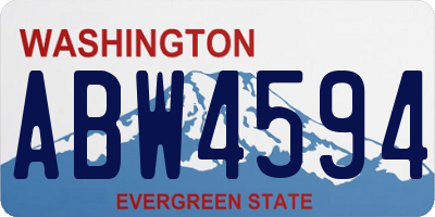 WA license plate ABW4594