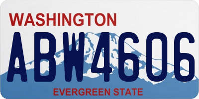 WA license plate ABW4606