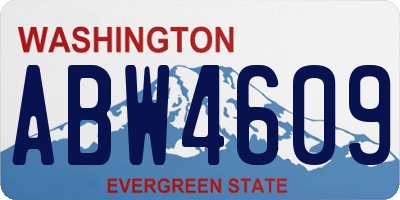 WA license plate ABW4609