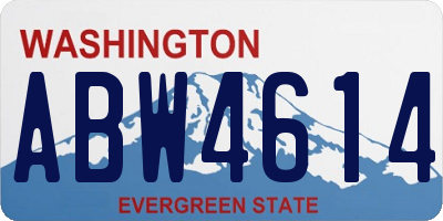 WA license plate ABW4614