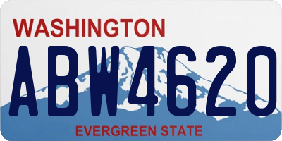 WA license plate ABW4620