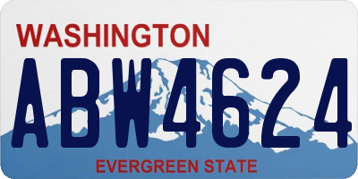 WA license plate ABW4624