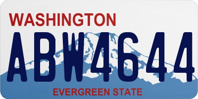 WA license plate ABW4644
