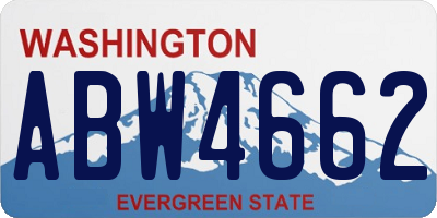 WA license plate ABW4662
