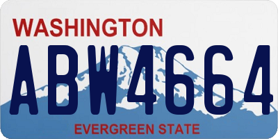 WA license plate ABW4664