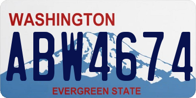 WA license plate ABW4674