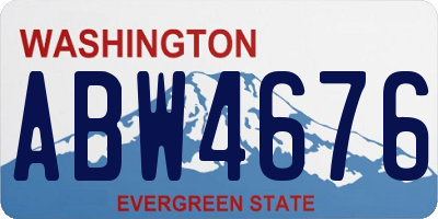 WA license plate ABW4676