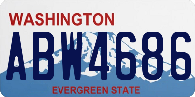 WA license plate ABW4686