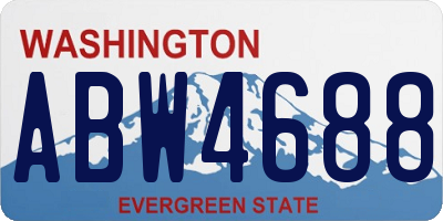 WA license plate ABW4688