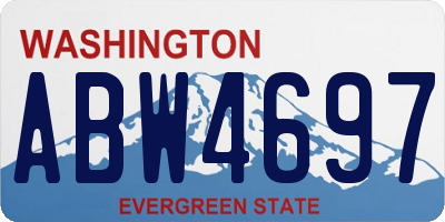 WA license plate ABW4697