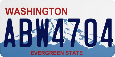 WA license plate ABW4704