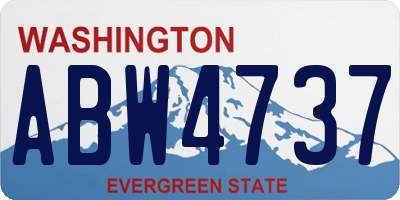 WA license plate ABW4737