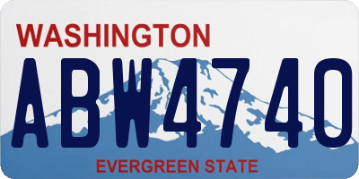 WA license plate ABW4740