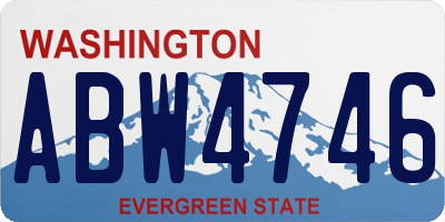 WA license plate ABW4746