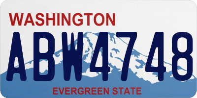 WA license plate ABW4748