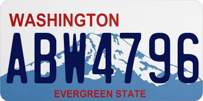 WA license plate ABW4796