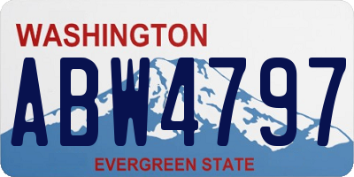 WA license plate ABW4797