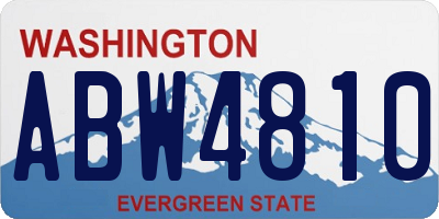 WA license plate ABW4810