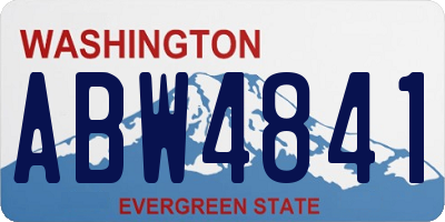 WA license plate ABW4841