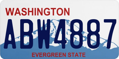 WA license plate ABW4887