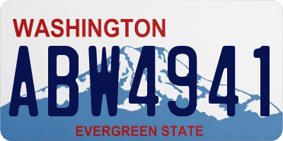WA license plate ABW4941