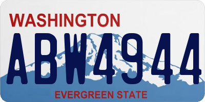 WA license plate ABW4944