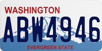 WA license plate ABW4946