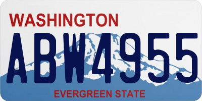 WA license plate ABW4955