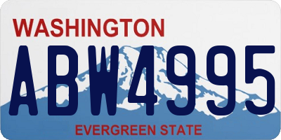 WA license plate ABW4995