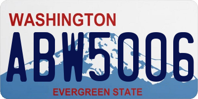 WA license plate ABW5006