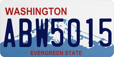 WA license plate ABW5015