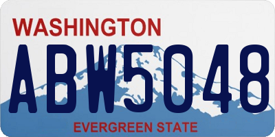 WA license plate ABW5048