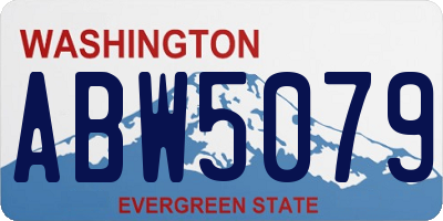 WA license plate ABW5079