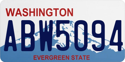 WA license plate ABW5094