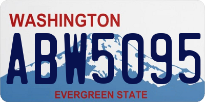 WA license plate ABW5095