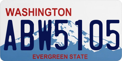 WA license plate ABW5105