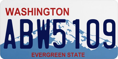 WA license plate ABW5109