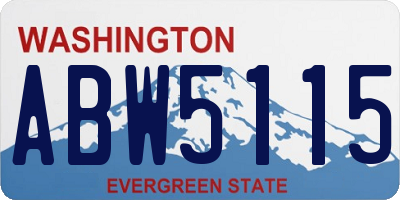 WA license plate ABW5115