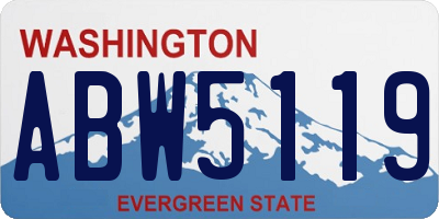 WA license plate ABW5119