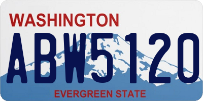 WA license plate ABW5120